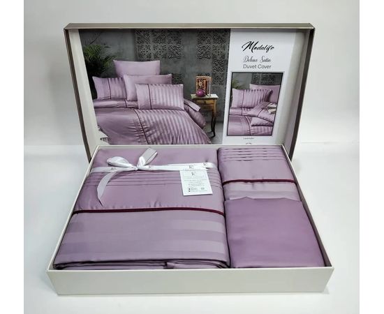 Комплект белья First Choice, Сатин Делюкс, Евро, "Modalife Lavender" наволочки 50х70-2 шт, 70х70-2шт