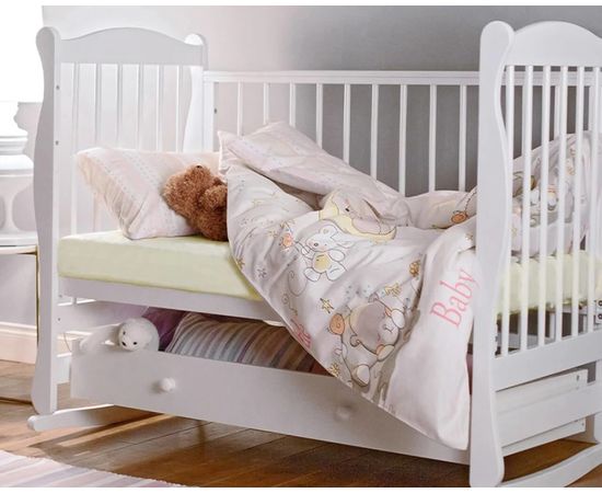 Простыня на резинке Ecotex 60х120х20, детская, трикотаж, нежно-желтая